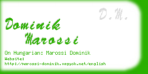 dominik marossi business card